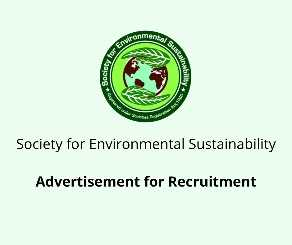 Advertisement for Recruitment for Society for Environmental Sustainability, India